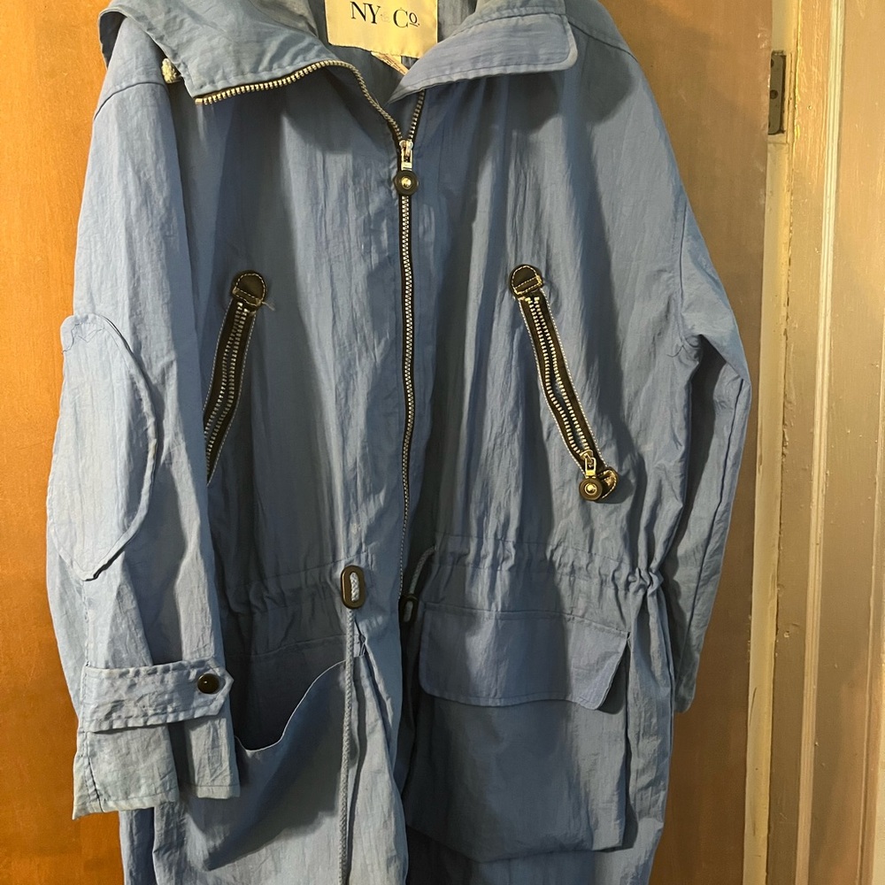 New York & Company Sky Blue Zip-Up Jacket **Vintage** - Picture 4 of 9